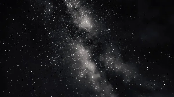 银河在夜空中带着星星 有星座的星云 黑白纹理图像 — 图库照片
