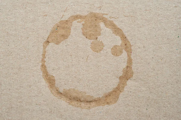Cardboard Texture Wet Spots Brown Cardboard Wet Water Stains Crumpled — Stock Photo, Image