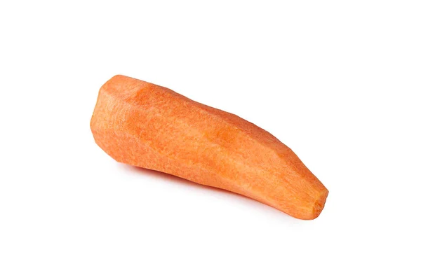 stock image Peeled carrot. Ripe carrot. One carrot is isolated on a white background