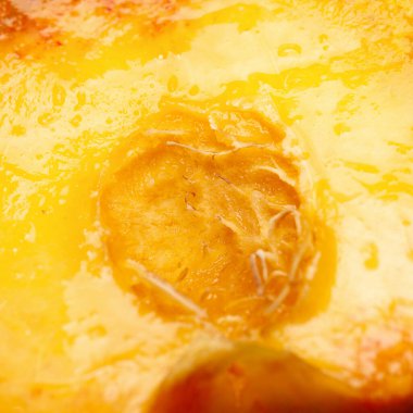 Şeftali deseni. Şeftali hamuru. Seçici yumuşak odak