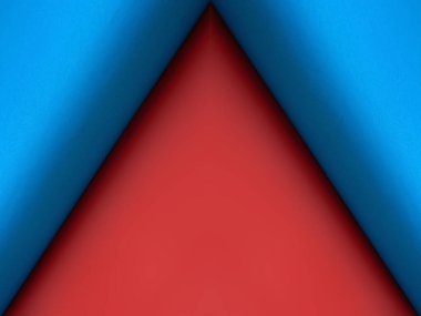 Renkli kavisli kağıt. Geometrik soyut arkaplan. Simetrik desen. Boş renkli kağıtlar