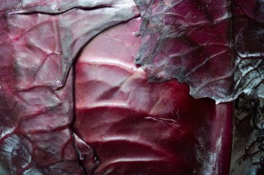 Mor lahana. Lahana yaprağı dokusu. Lahana yakın plan. Doğa soyut