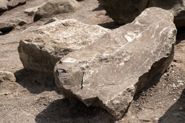 Taş dokusu. Kaya parçaları. Dağ nehir taşları. Doğal arkaplan