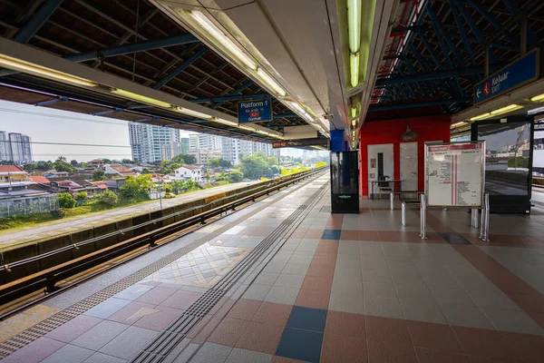 Kuala Lumpur Malajsie Srpna 2022 Časně Ráno Prázdná Stanice Mrt — Stock fotografie