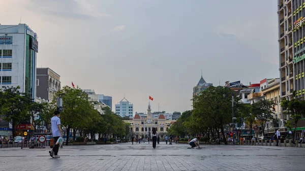 Chi Minh City Βιετνάμ Νοεμβρίου 2022 Δημαρχείο Στην Εθνική Πλατεία — Φωτογραφία Αρχείου