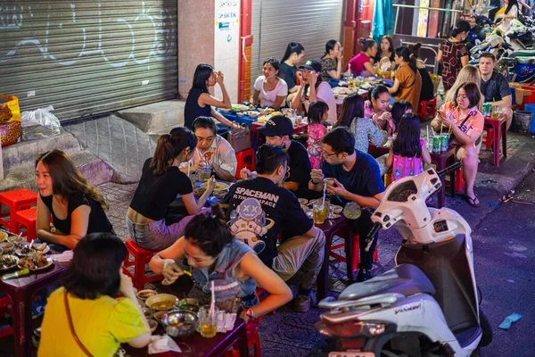 Chi Minh Şehri Vietnam Kasım 2022 Saigon Sokaklarındaki Sokak Yemekleri — Stok fotoğraf