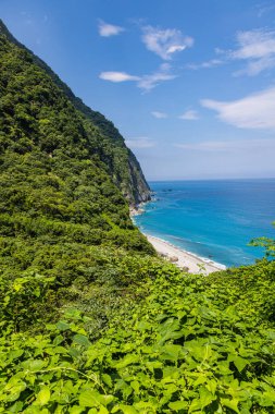 Çarpıcı manzara, Tayvan 'ın güneydoğu kıyısındaki uçurumların ihtişamını, Taroko Ulusal Parkı yakınlarındaki Qingshui Kayalıkları' nı gözler önüne seriyor. Yükselen ve yemyeşil, gök mavisi denizi gözden kaçırıyorlar, huşu hissi uyandırıyorlar. Peyzaj