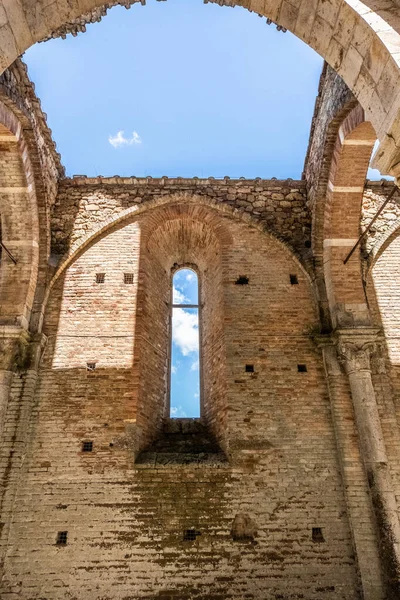 Stock image Beautiful view of The Abbey of Saint Galgano, an ancient Cistercian Monastery founded in the province of Siena, region of Tuscany.