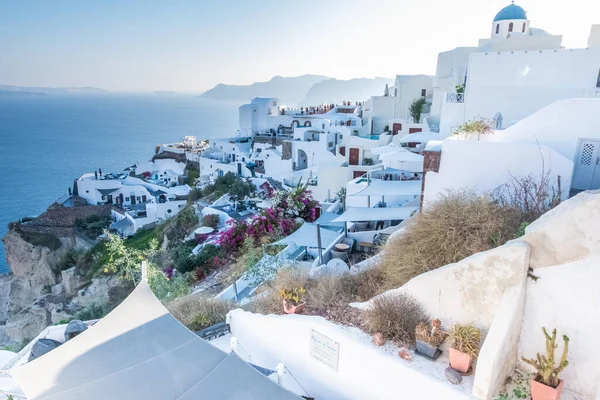 Літнє Місце Європі Подорожуюча Концепція Мальовничий Пейзаж Острова Санторіні Греція — стокове фото