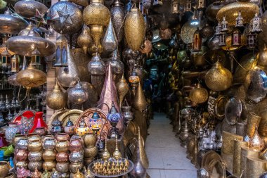Morocco. High quality pho. Typical market in Morocco. Perfumes, spices and local crafts.to