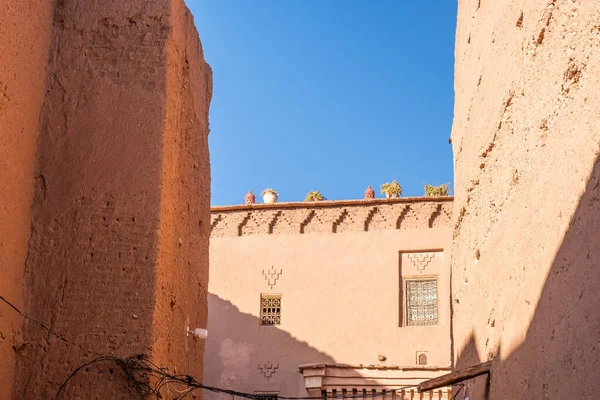 Kasbah Semi Deserted Barbarian Village Atlas Mountains Surrounded Date Palms — Stock Photo, Image