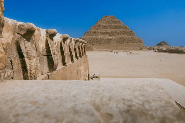 Саккара Содержит Самый Старый Комплекс Каменных Зданий Известный Истории Пирамиду — стоковое фото