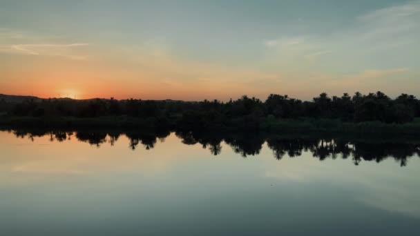 Nil River Magic Plachtění Palubě Velké Výletní Lodi Kvalitní Záběry — Stock video