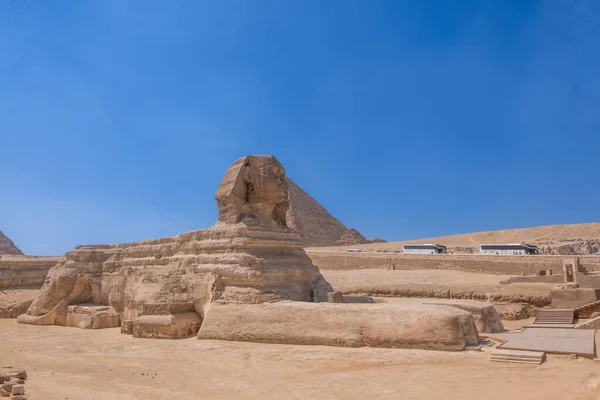 Stå Vördnad För Den Ikoniska Sfinxen Den Gåtfulla Väktaren Egyptens — Stockfoto
