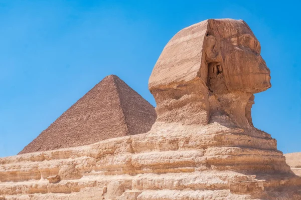 Станьте Захваті Від Знакового Сфінкса Загадкового Охоронця Стародавніх Таємниць Єгипту — стокове фото