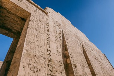 Büyüleyici Luxor Tapınağı 'nı keşfedin. Mısırlıların ebedi mirasına bir vasiyet. Bu fotoğraf tapınakların muhteşem mimarisini sergiliyor, alacakaranlıkta aydınlatılıyor, sıcak, altın bir parıltı yayıyor.