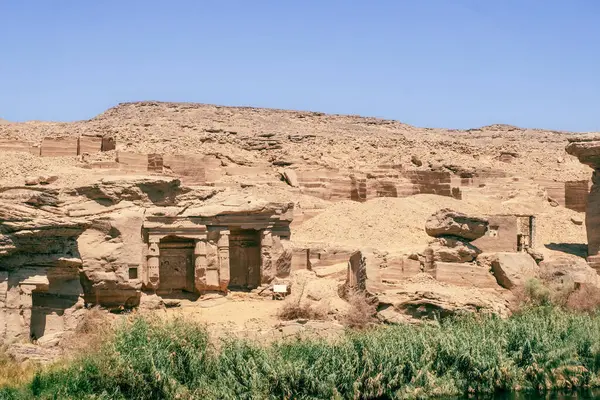 Skåda Mystiken Antika Ruiner Som Pryder Niles Stränder Tagna Från — Stockfoto