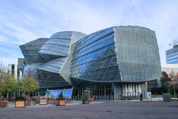 Базель Швейцария Октября 2022 Здание Gehry Компании Novartis Pharma Спроектирован — стоковое фото