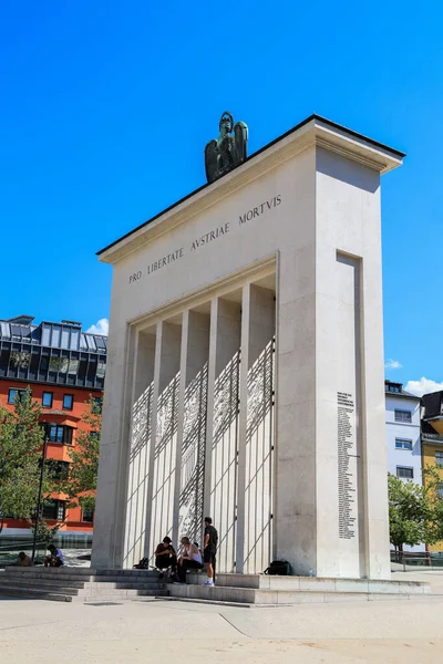 Innsbruck Avusturya Ağustos 2022 Innsbruck Avusturya Kurtuluş Anıtı Çeviri Latince — Stok fotoğraf