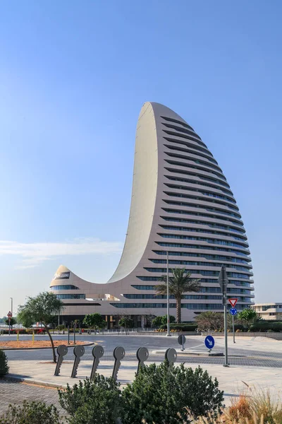 Abu Dhabi Emiratos Árabes Unidos Febrero 2023 Sail Tower Playa — Foto de Stock