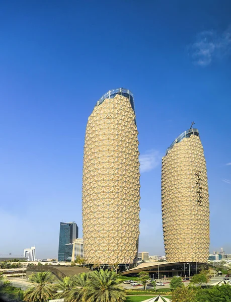 Abu Dhabi Emiratos Árabes Unidos Febrero 2023 Arquitectura Moderna Burj — Foto de Stock