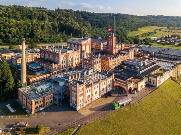 Rheinfelden Schweiz Juli 2023 Feldschloesschen Bryggeri Schweiz Största Dryckesproducent Den — Stockfoto