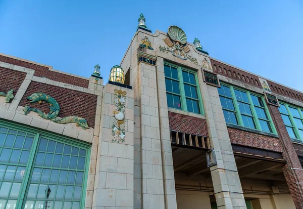 Asbury Park New Jersey November Interesting Sculptured Exterior Convention Hall — Stock Photo, Image
