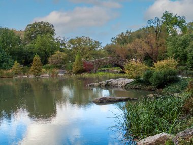 The Duck Pond in Central Park on a nice Autumn day.