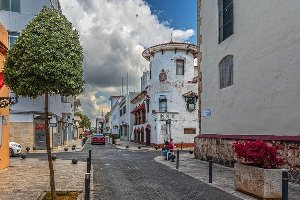 Santo Domingo Marzo Una Antigua Vista Calle Con Interesante Arquitectura — Foto de Stock
