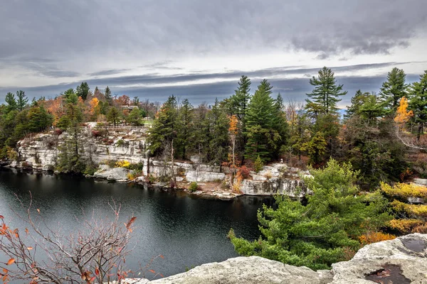 Een Herfst Scene Van Lake Minnewaska Ulster County New York — Stockfoto