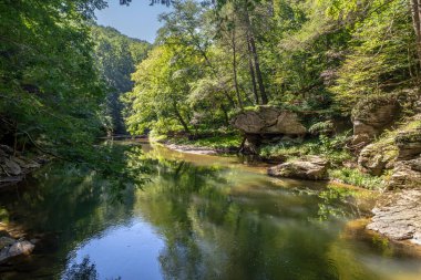 Pequea Creek in Fox Hollow Nature Preserve in Lancaster County, Pennsylvania. clipart