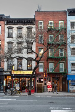 NEW YORK-FEBRUARY 5 - 5 Şubat 2016 'da Manhattan' ın batı yakasında çıplak bir ağaç çerçevesi oluşturuldu.