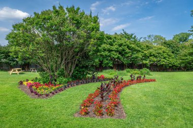 H.P. 'nin erken dönem yaz manzarası. Rawlings Konservatuarı ve Baltimore Maryland 'deki Botanik Bahçeleri.