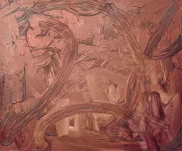 金属のほこりっぽいピンクの粗いデジタル生成された油絵 — ストック写真