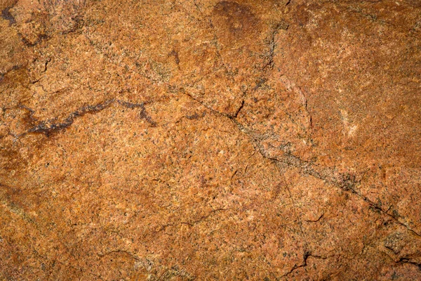 Antiguo Muro Piedra Naranja Primer Plano Con Grietas — Foto de Stock