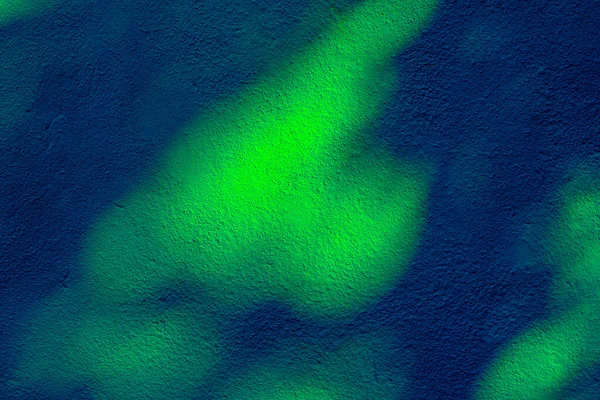 Синий Зеленый Рисунок Штукатурке Стены Крупным Планом — стоковое фото