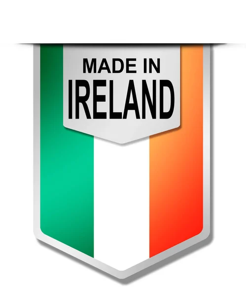 Készült Írországban Szó Akasztás Banner Renderelés — Stock Fotó