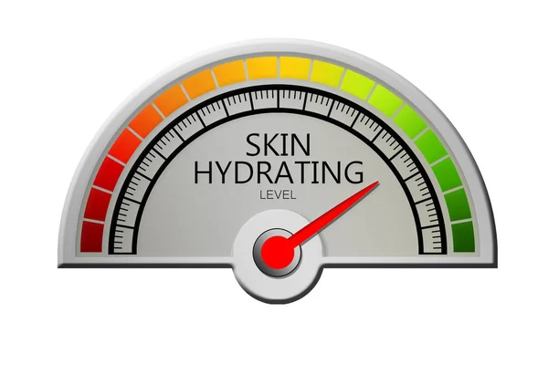 Dispositivo Medição Hidratação Pele Com Seta Escala Renderização — Fotografia de Stock
