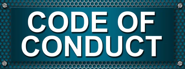 Code Conduct Text Zitat Auf Einem Banner Rendering — Stockfoto
