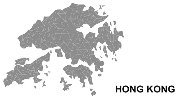 在白色背景下孤立的香港地图 3D渲染 — 图库照片