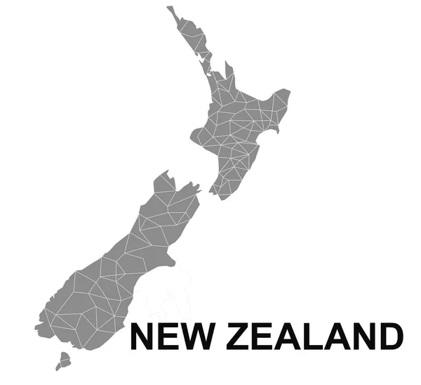 Map New Zealand Isolated White Background Rendering — Stock Photo, Image