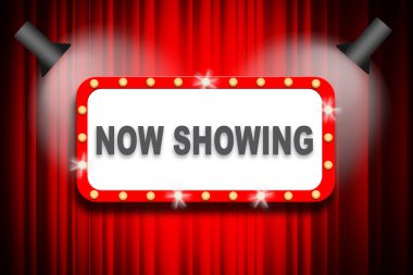 Şimdi kırmızı perdeli pankartta 3 boyutlu görüntüler gösteriliyor.