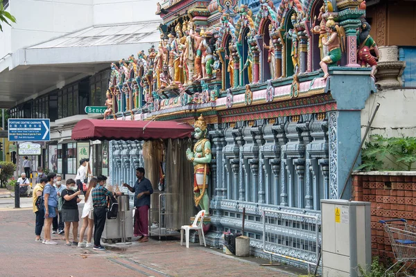 Singapur 2022 Blick Auf Den Sri Krishnan Tempel Bugis Singapur — Stockfoto
