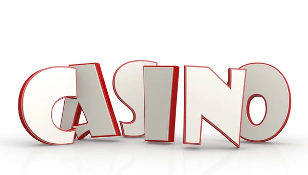 Casino Word Isolated White Background Rendering — Stock Photo, Image