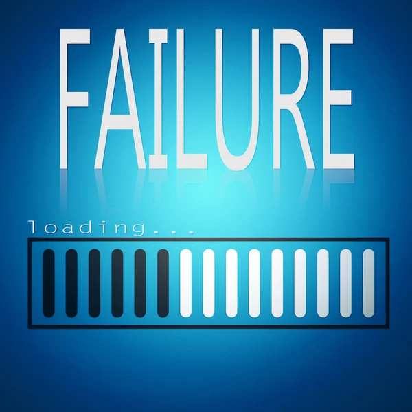 Failure Word Blue Loading Bar Rendering — Stock Photo, Image