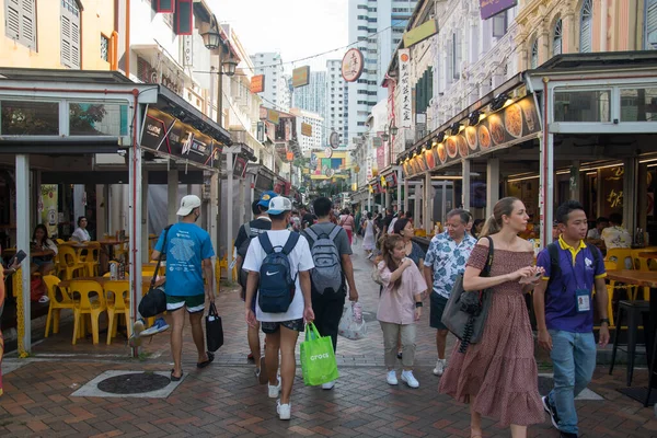 Сингапур Ноября 2022 Года Bustling Улице Китайского Района Сингапуре Singapores — стоковое фото