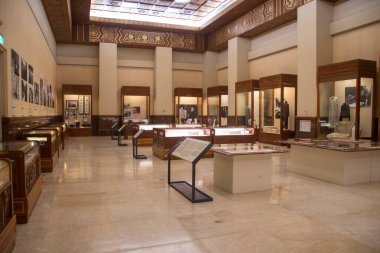 Taipei, Tayvan - 3 Aralık 2022: Chiang Kai-Shek anıt salonunda tarihi belgeler sergileniyor. Burası Tayvan 'ı ziyaret eden turistler arasında popüler bir seyahat merkezi..