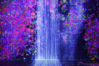 Singapur - 4 Ocak 2023: Singapur 'daki Sanat Bilimleri Müzesi' nde Gelecek Dünya Sergisi.