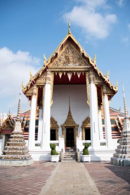 Phra Vihara in the Wat Pho, Bangkok. Wat Pho is the oldest and largest temple complex in Bangkok