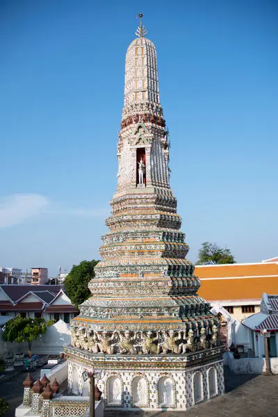 Bangkok Thailand Feb 2023 Imponerande Arkitektoniska Detaljer Wat Arun Temple — Stockfoto